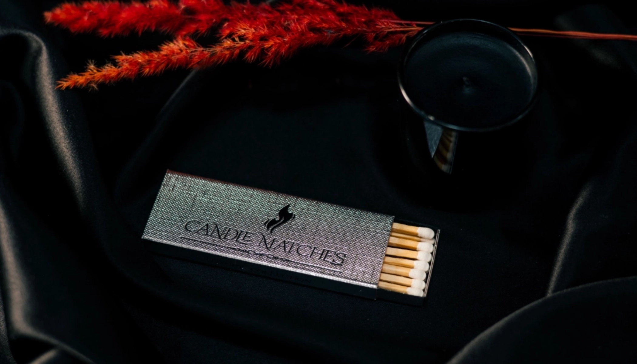 Candle matches silver material