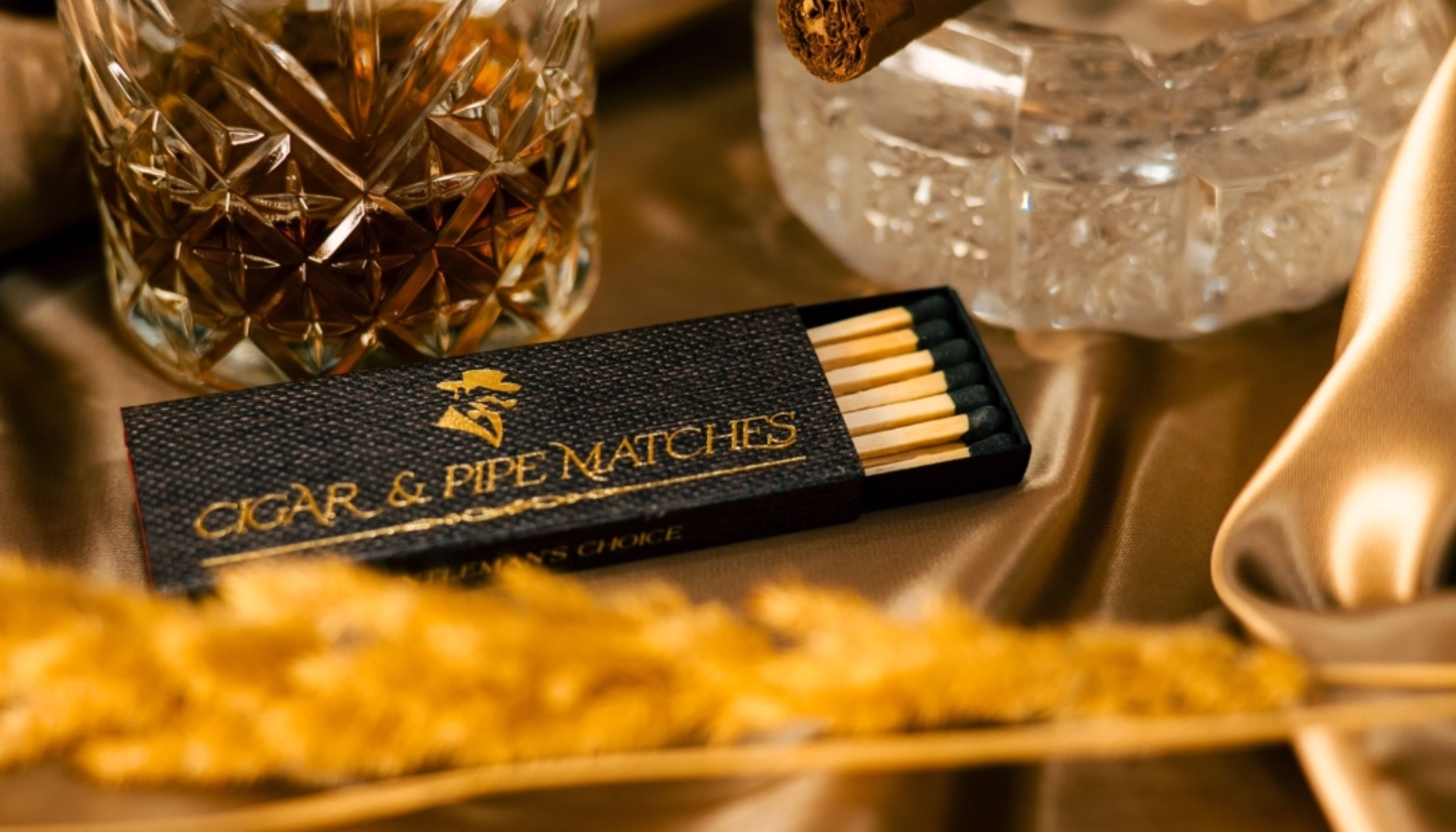 Cigar & Pipe matches brown material